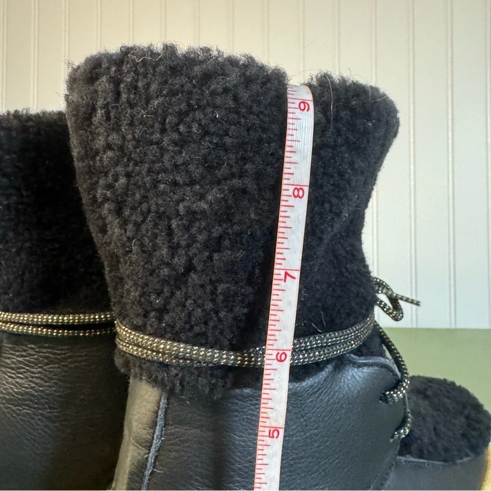 NWT Montelliana 1965 SONIA Shearling Lined & Trimmed Leather Boots *Italy*